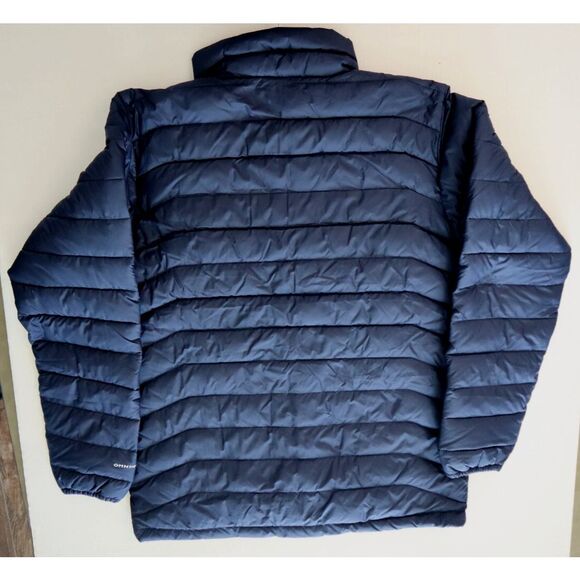 Columbia WO1111-467 Mens Sz M Navy Blue Powder Lite Omni-Heat Puffer Jacket - Picture 13 of 15